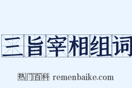 三旨宰相组词是什么意思的图片